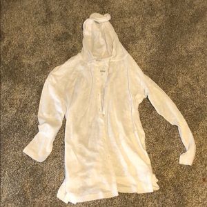 J Jill white blouse hoodie